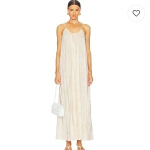 Anine Bing Aida Maxi Dress in Oat Mushroom Print